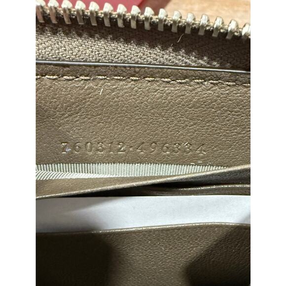Gucci GG Shadow Continental Long Wallet Taupe Brown Logo Zip-around - Picture 9 of 9